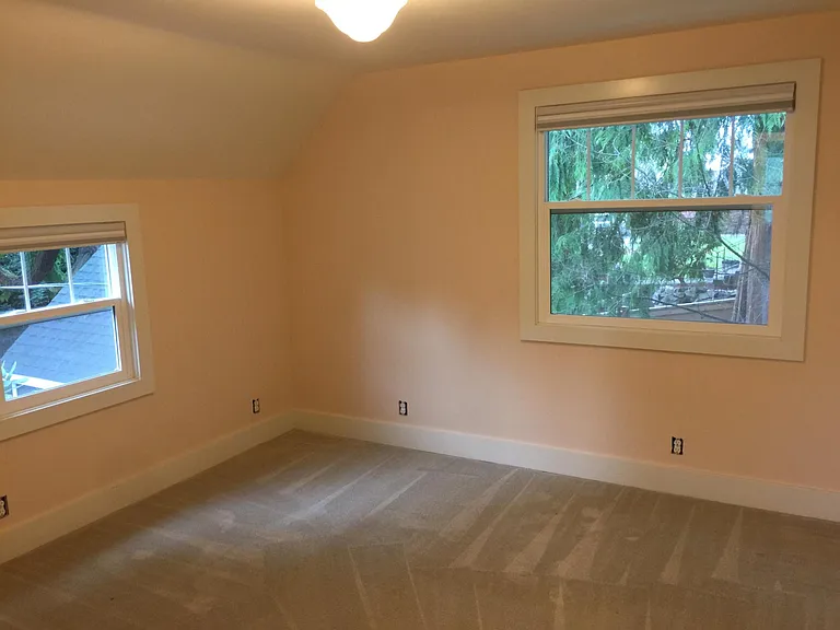 West bedroom looking toward backyard