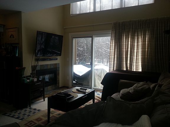 Sliding glass doors to deck