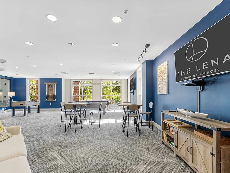 Enjoy games of Billiards with fellow Residents in our Large Clubhouse at The Lena