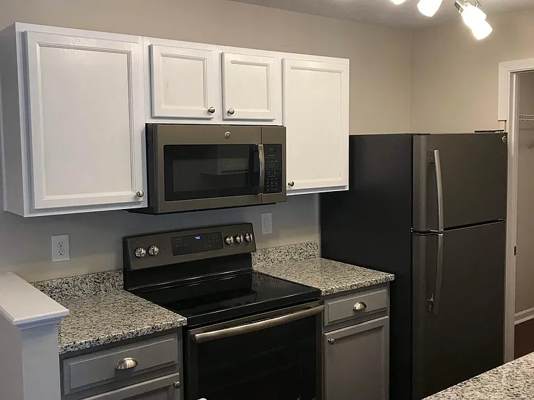 Kitchen with granite countertops