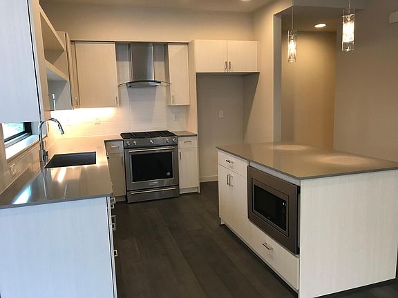 Open concept kitchen with island