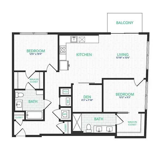 Floor plan VISTA 2 BED 14