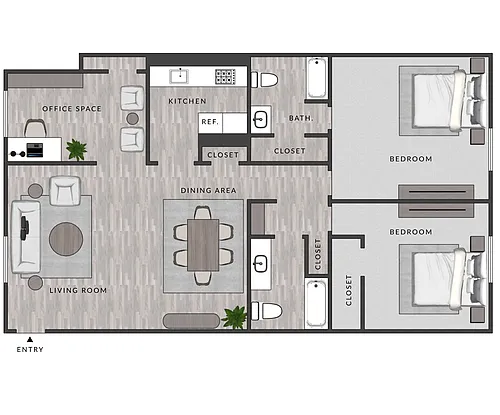 Floor plan C1 - 3x2 (LS)