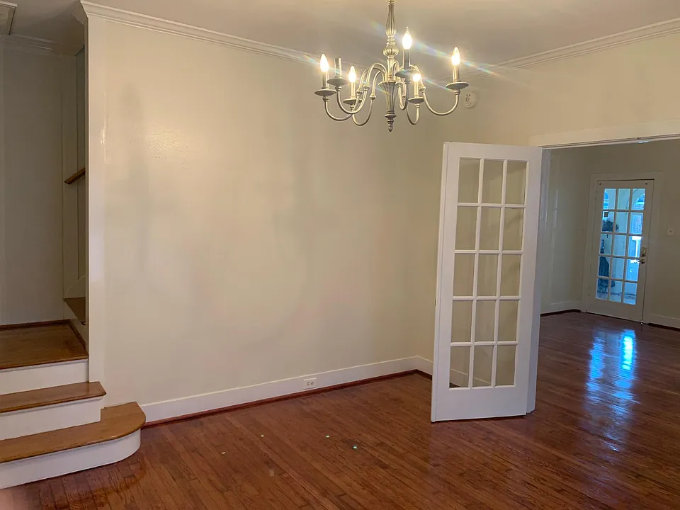 Dining room with French doors