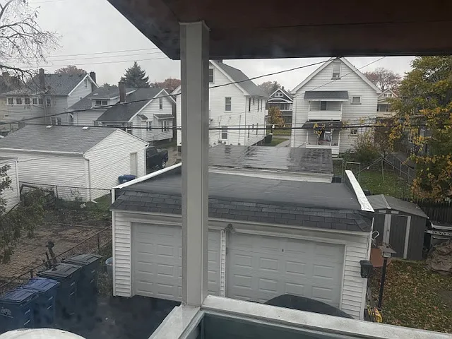 small back porch. 1 car garage with remote entrance.