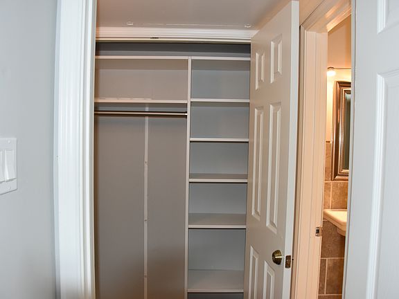 built in's in the hall closet and additional hanging space for coats.