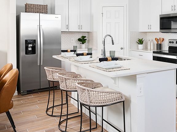 Kitchen in the Zion floorplan modeled at Bradbury Creek