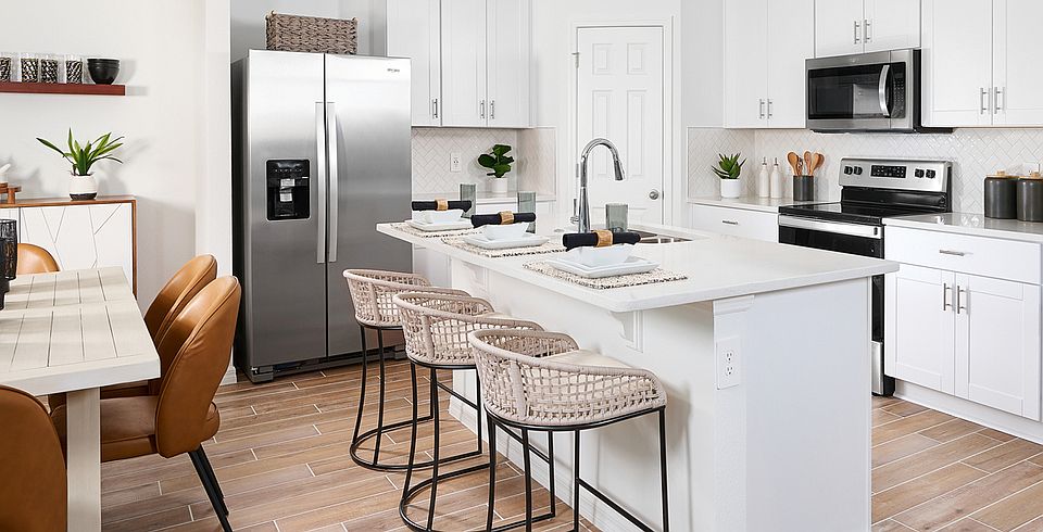 Kitchen in the Zion floorplan modeled at Bradbury Creek