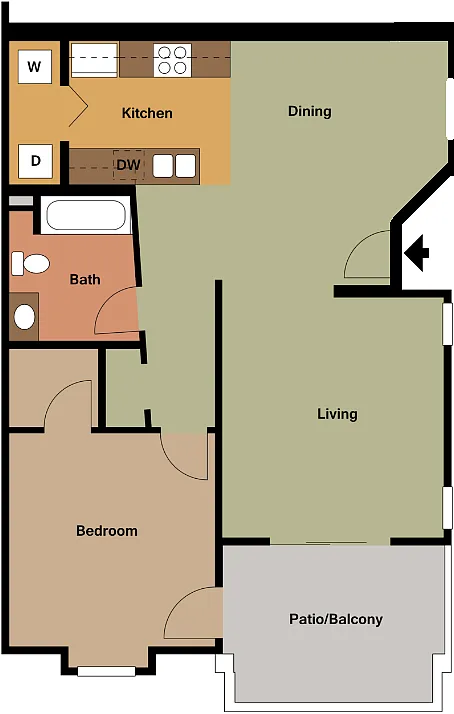 Floor plan A - Available August 19