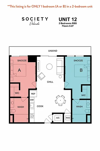 Floor plan Rent-By-Bedroom | B11