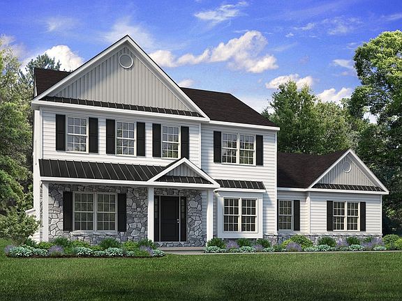 Farmhouse Elevation - Side Entry Garage