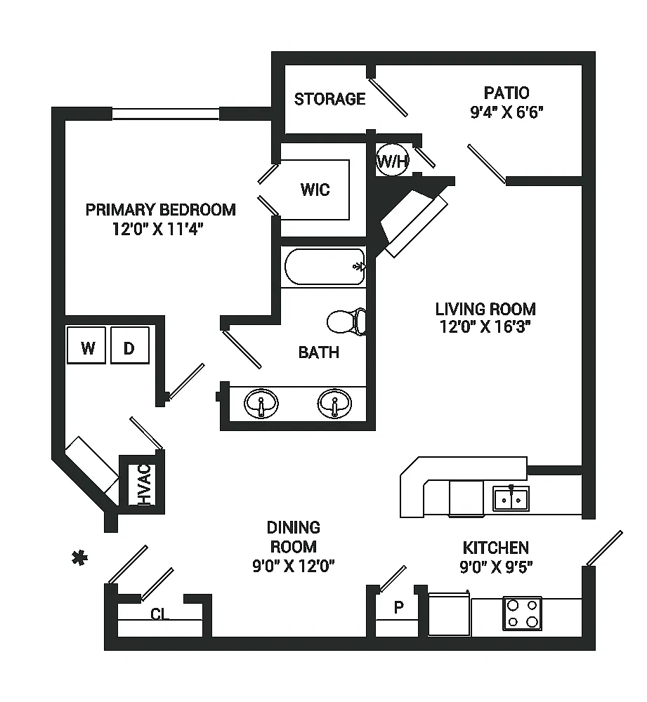Floor plan Monticello w/ Patio