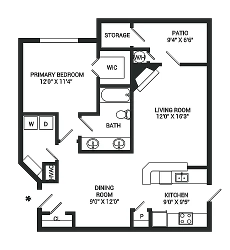Floor plan Monticello w/ Patio