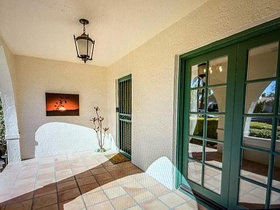 Front porch with French doors.