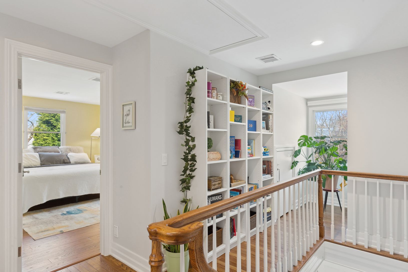  two levels. bedrooms are upstairs