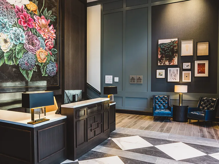 Hotel-inspired lobby
