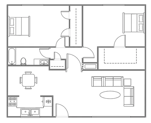 Floor plan 2/1.00