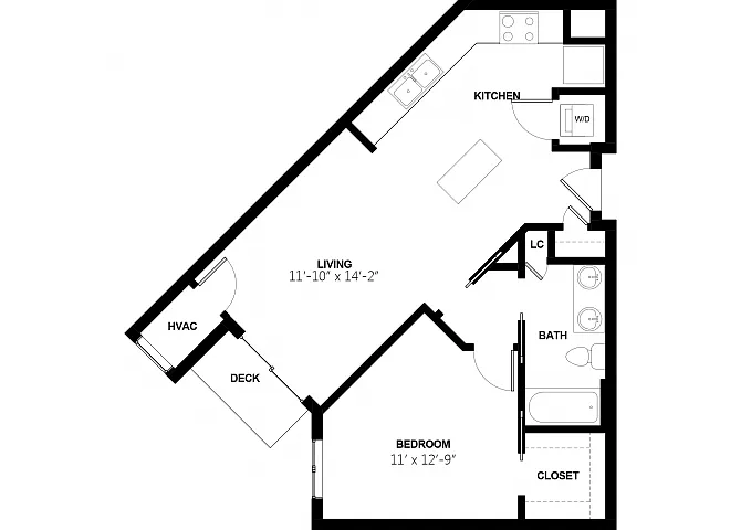 Floor plan One Bedroom 4