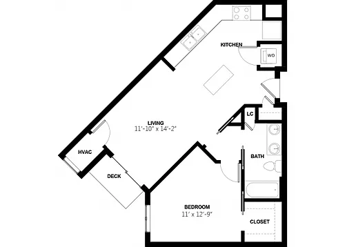 Floor plan One Bedroom 4