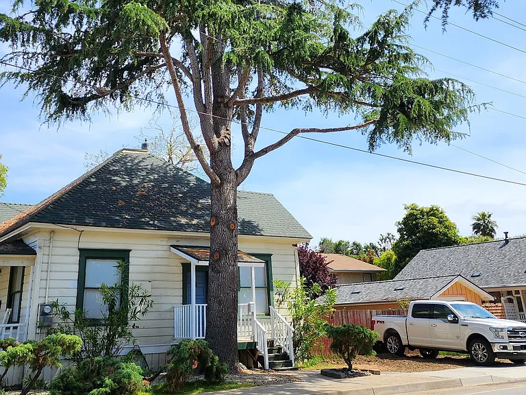 Front door and driveway