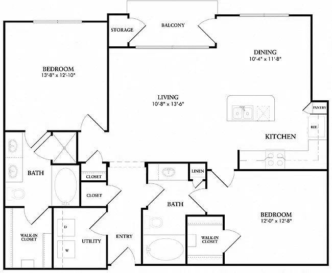 Floor plan B2 Pebblebrook