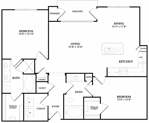 Floor plan B2 Pebblebrook