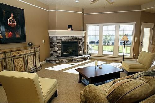 Large Stone Fireplace