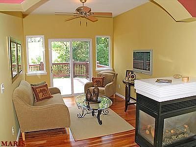 Hearth room, fireplace #2, walkout to deck