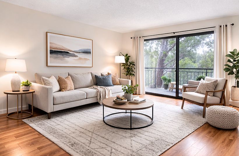 Visual staging: Living room