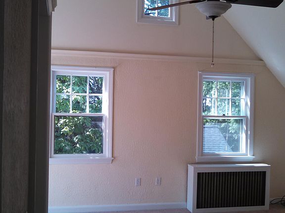 Vaulted ceilings in living area