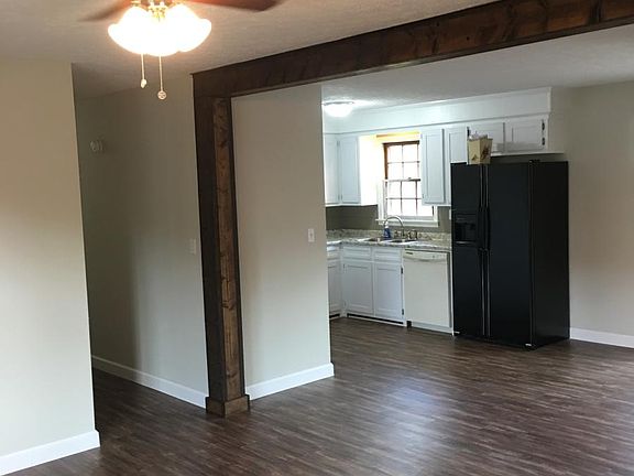view from living room towards kitchen