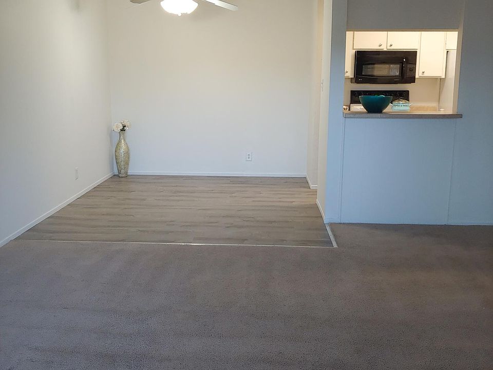 Dining and living room, taken from the balcony door.