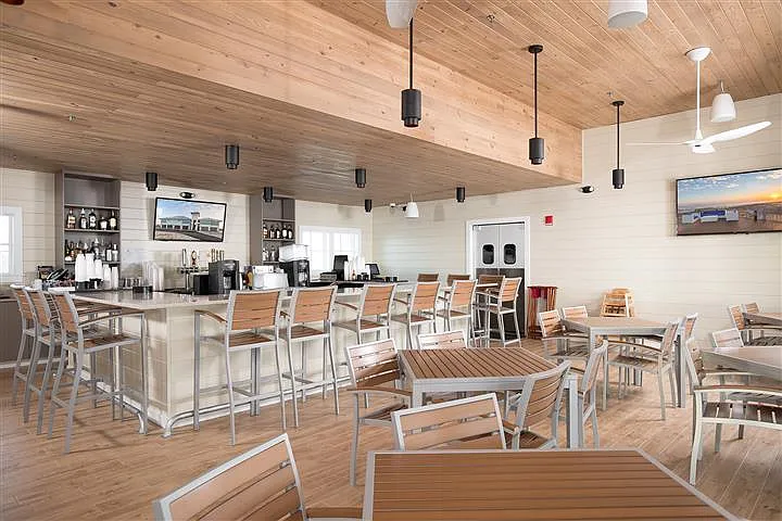 Beach Club Restaurant and Bar overlooking the Gulf of Mexico.