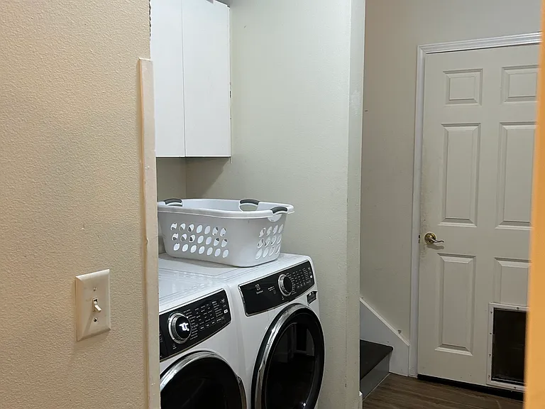 shared space downstairs: washer/dryer