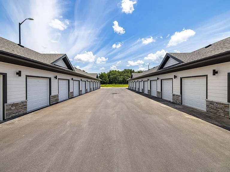 Rentable detached garages available to residents at The Groves at Lake Juliana