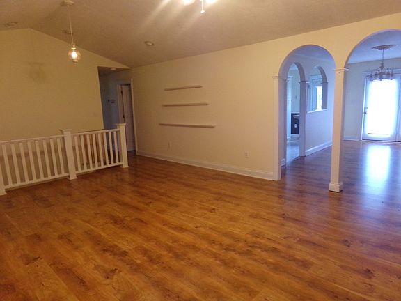 Open with vaulted ceiling