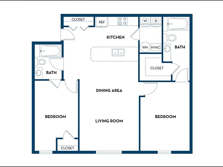Oxford | 2BD, 2BA | 1024SF Oxford | 2BD, 2BA | 1024SF