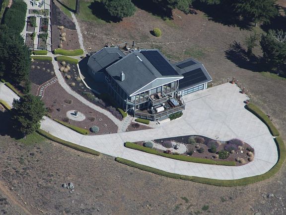 Arial view with garden