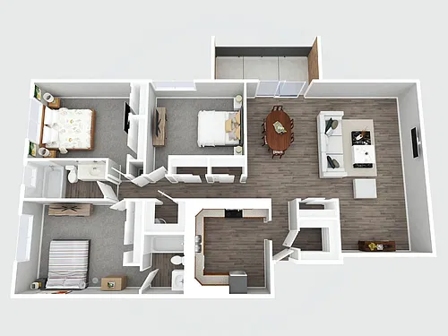 Floor plan 3 Bedroom 2 Bath