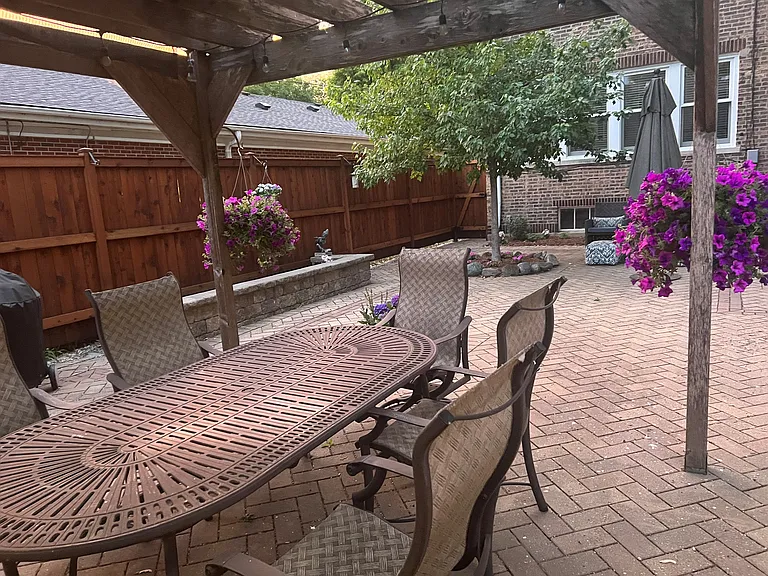 Rear patio.