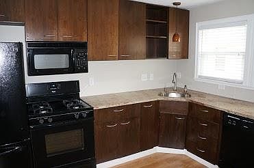 Kitchen view from rear entry door