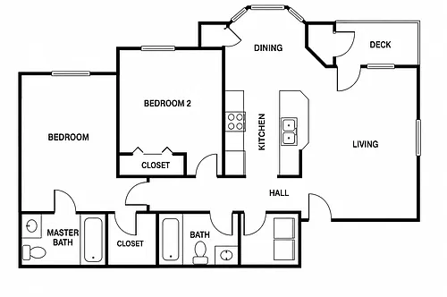 Floor plan 2X2 - 1008
