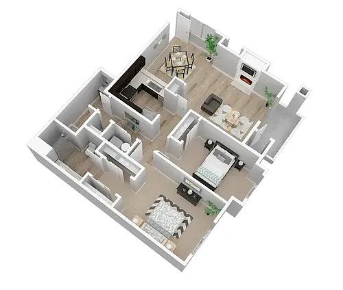 Floor plan 2X2 D