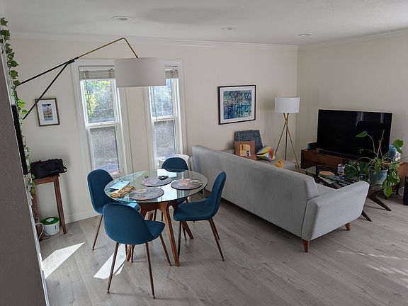 Living room with furniture for scale