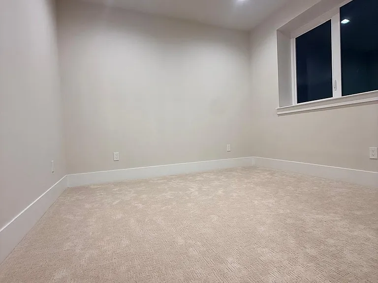 spacious bedroom, can easily fit king bed with more room around it