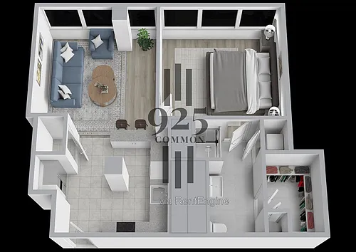 Floor plan 1 Bedroom 1 Bath