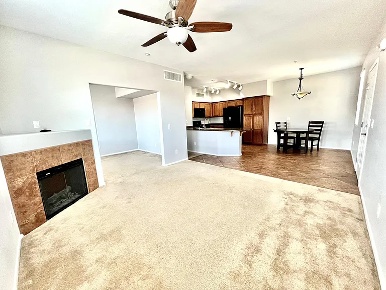 open style living room, dining room and kitchen