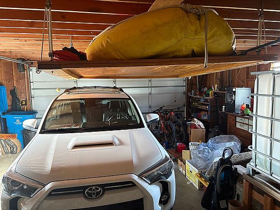 Inside garage