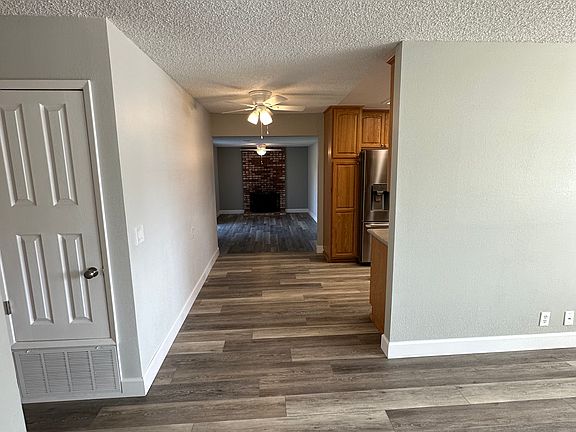 Family room looking towards dining area with living room in background.