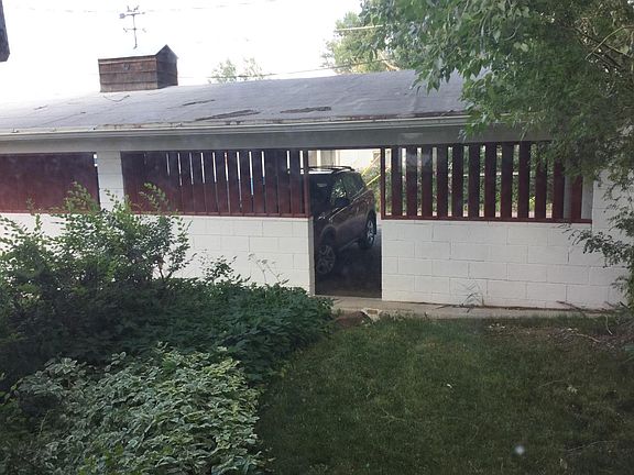 back yard and carport